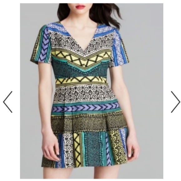 Plenty by Tracy Reese Colouful Abstract Print Mini Dress - Picture 2 of 14